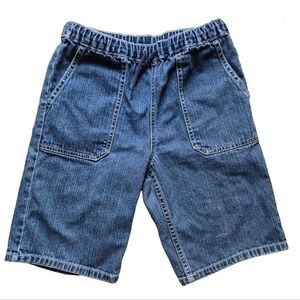 Vintage Y2K 2000s Hanna Andersson blue denim drawstring waist jean shorts